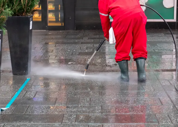 our expert cleaning floor with pressure washing in upton park