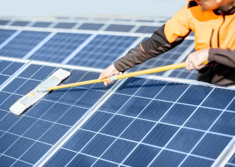 Boosting energy output with professional solar panel cleaning services in Stratford.